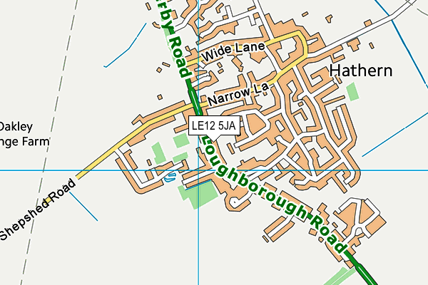 LE12 5JA map - OS VectorMap District (Ordnance Survey)