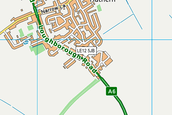 LE12 5JB map - OS VectorMap District (Ordnance Survey)