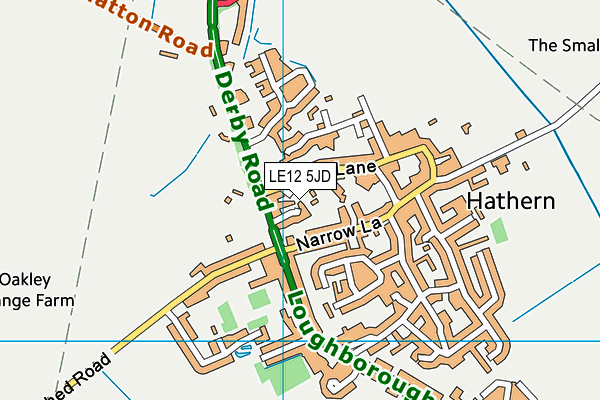 LE12 5JD map - OS VectorMap District (Ordnance Survey)