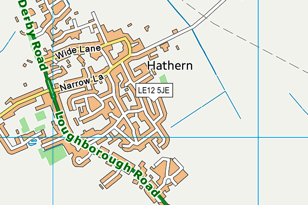 LE12 5JE map - OS VectorMap District (Ordnance Survey)