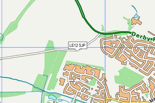 LE12 5JP map - OS VectorMap District (Ordnance Survey)
