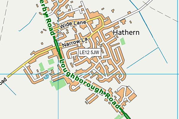 LE12 5JW map - OS VectorMap District (Ordnance Survey)