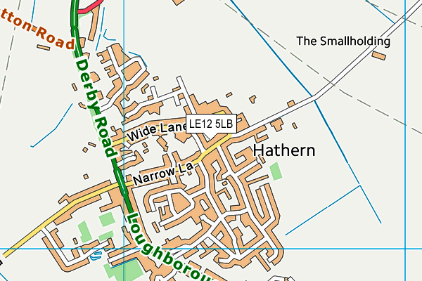 LE12 5LB map - OS VectorMap District (Ordnance Survey)