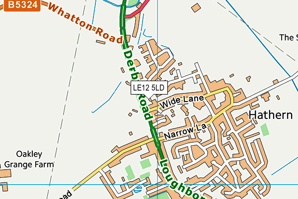 LE12 5LD map - OS VectorMap District (Ordnance Survey)