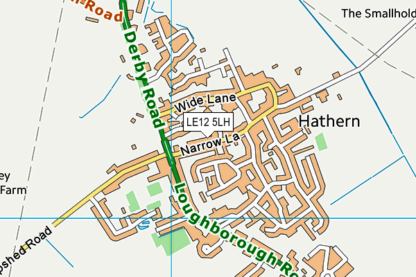 LE12 5LH map - OS VectorMap District (Ordnance Survey)