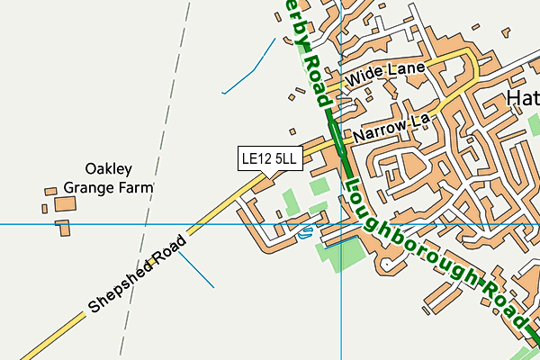 LE12 5LL map - OS VectorMap District (Ordnance Survey)