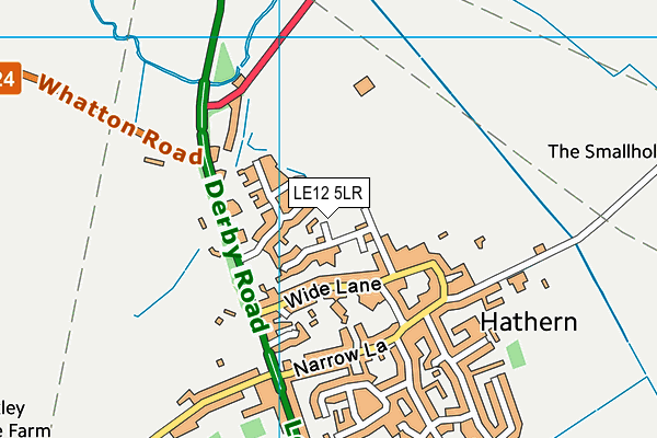 LE12 5LR map - OS VectorMap District (Ordnance Survey)
