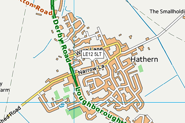 LE12 5LT map - OS VectorMap District (Ordnance Survey)