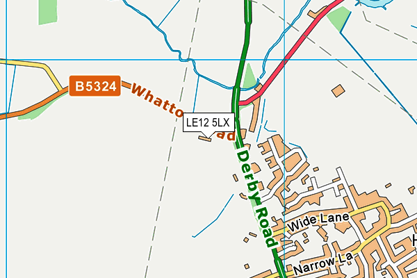 LE12 5LX map - OS VectorMap District (Ordnance Survey)