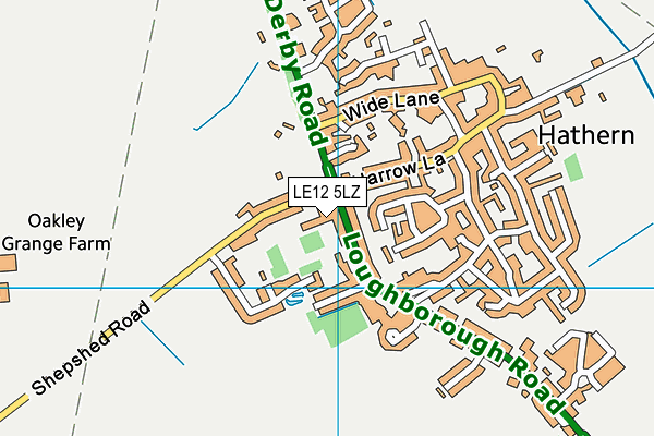 LE12 5LZ map - OS VectorMap District (Ordnance Survey)