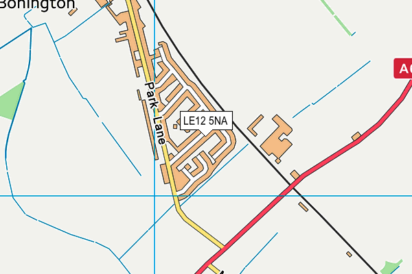 LE12 5NA map - OS VectorMap District (Ordnance Survey)