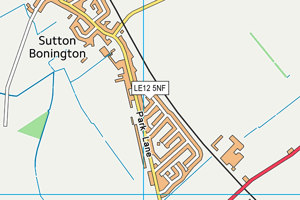 LE12 5NF map - OS VectorMap District (Ordnance Survey)