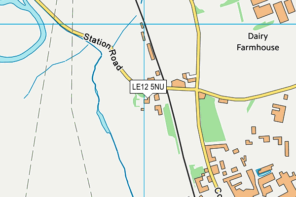 LE12 5NU map - OS VectorMap District (Ordnance Survey)