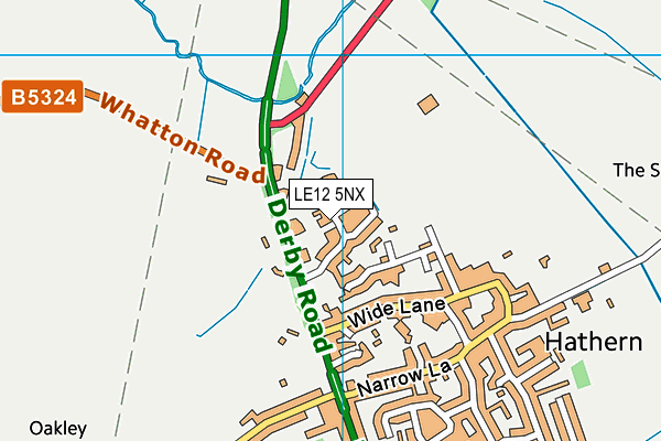 LE12 5NX map - OS VectorMap District (Ordnance Survey)