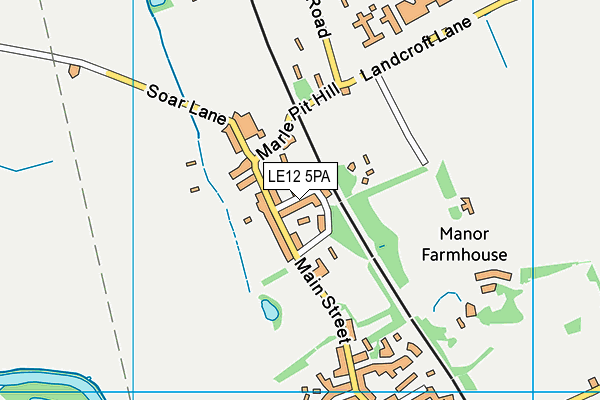 LE12 5PA map - OS VectorMap District (Ordnance Survey)