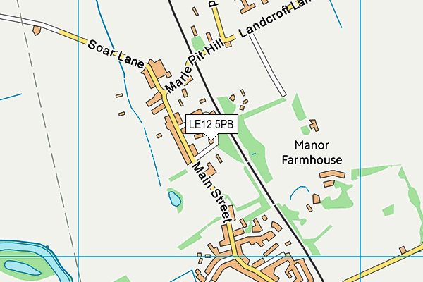 LE12 5PB map - OS VectorMap District (Ordnance Survey)