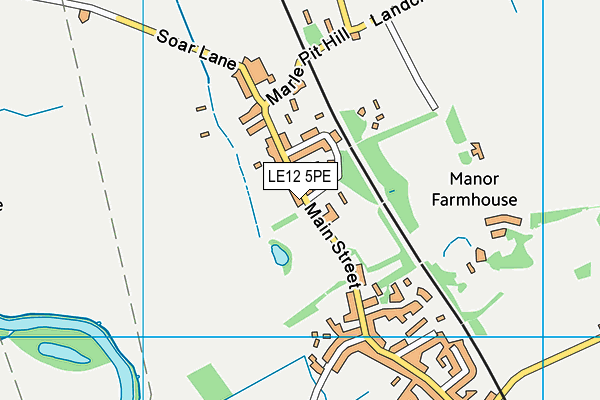 LE12 5PE map - OS VectorMap District (Ordnance Survey)