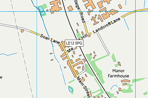 LE12 5PG map - OS VectorMap District (Ordnance Survey)