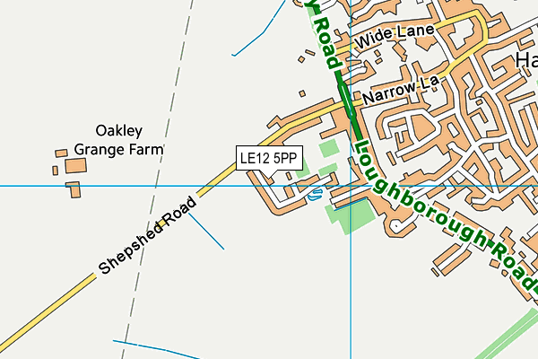 LE12 5PP map - OS VectorMap District (Ordnance Survey)