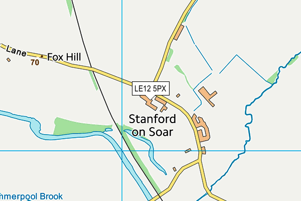 LE12 5PX map - OS VectorMap District (Ordnance Survey)