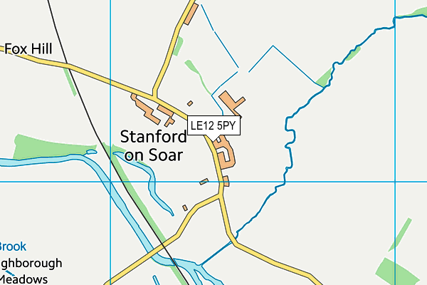 LE12 5PY map - OS VectorMap District (Ordnance Survey)