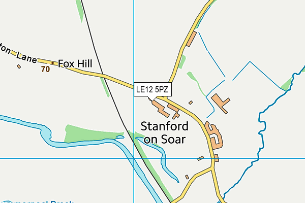 LE12 5PZ map - OS VectorMap District (Ordnance Survey)