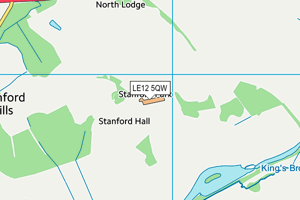 LE12 5QW map - OS VectorMap District (Ordnance Survey)