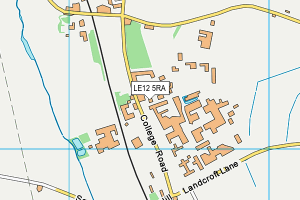 LE12 5RA map - OS VectorMap District (Ordnance Survey)