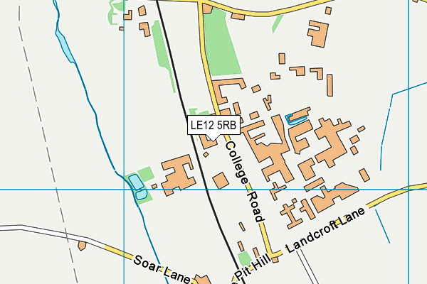 LE12 5RB map - OS VectorMap District (Ordnance Survey)