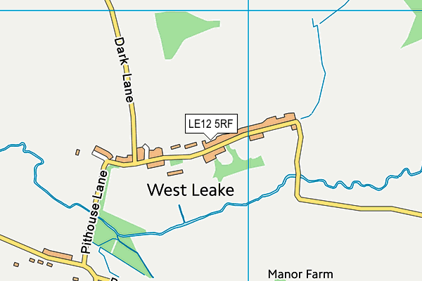 LE12 5RF map - OS VectorMap District (Ordnance Survey)