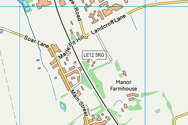 LE12 5RG map - OS VectorMap District (Ordnance Survey)