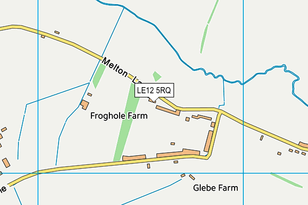 LE12 5RQ map - OS VectorMap District (Ordnance Survey)
