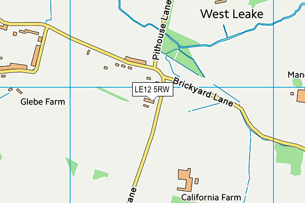 LE12 5RW map - OS VectorMap District (Ordnance Survey)