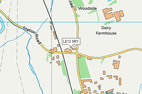 LE12 5RY map - OS VectorMap District (Ordnance Survey)