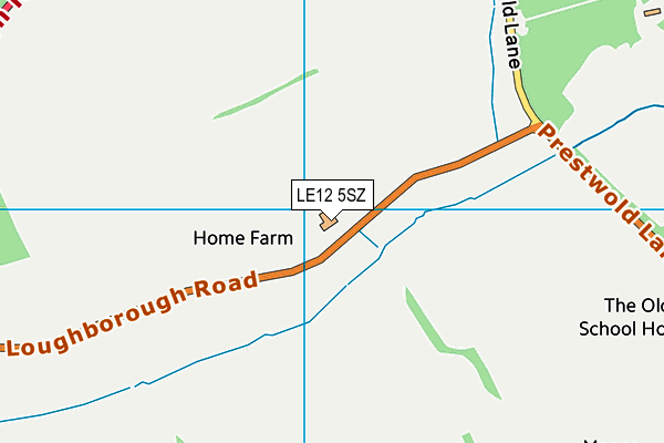 LE12 5SZ map - OS VectorMap District (Ordnance Survey)