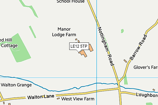 LE12 5TP map - OS VectorMap District (Ordnance Survey)