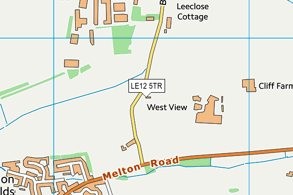 LE12 5TR map - OS VectorMap District (Ordnance Survey)