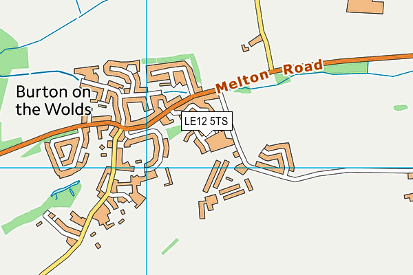 LE12 5TS map - OS VectorMap District (Ordnance Survey)
