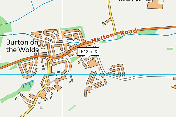 LE12 5TX map - OS VectorMap District (Ordnance Survey)