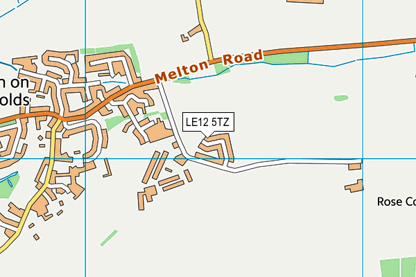 LE12 5TZ map - OS VectorMap District (Ordnance Survey)