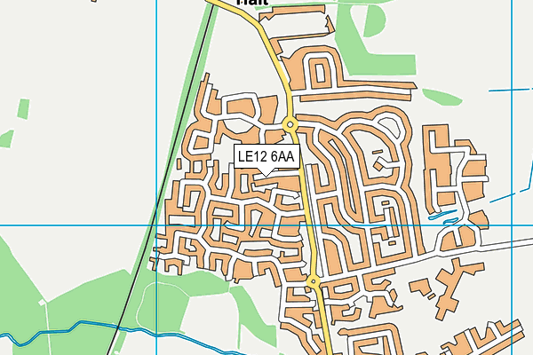 LE12 6AA map - OS VectorMap District (Ordnance Survey)