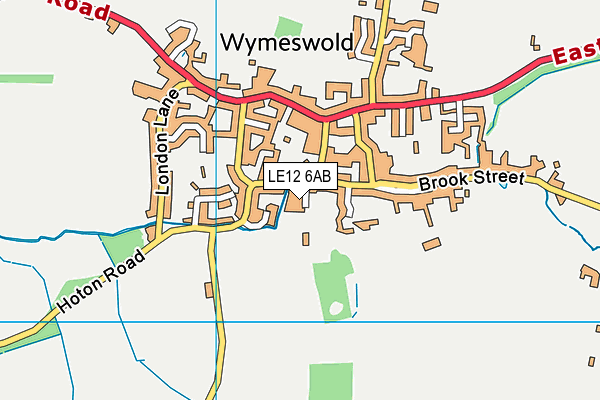 LE12 6AB map - OS VectorMap District (Ordnance Survey)