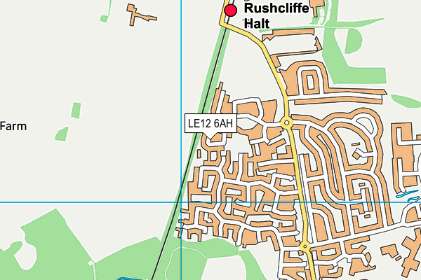 LE12 6AH map - OS VectorMap District (Ordnance Survey)