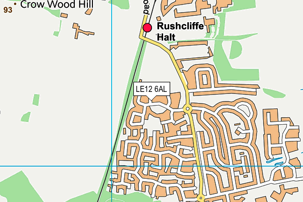 LE12 6AL map - OS VectorMap District (Ordnance Survey)