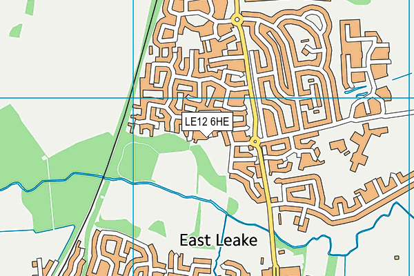 LE12 6HE map - OS VectorMap District (Ordnance Survey)