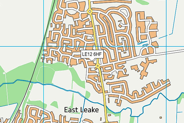 LE12 6HF map - OS VectorMap District (Ordnance Survey)