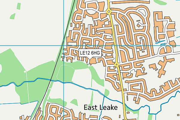 LE12 6HG map - OS VectorMap District (Ordnance Survey)