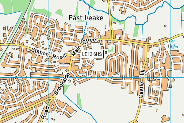 LE12 6HS map - OS VectorMap District (Ordnance Survey)