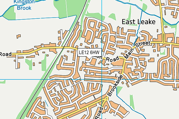 LE12 6HW map - OS VectorMap District (Ordnance Survey)