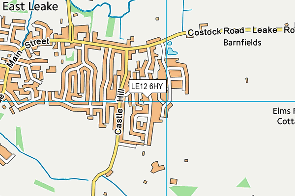 LE12 6HY map - OS VectorMap District (Ordnance Survey)